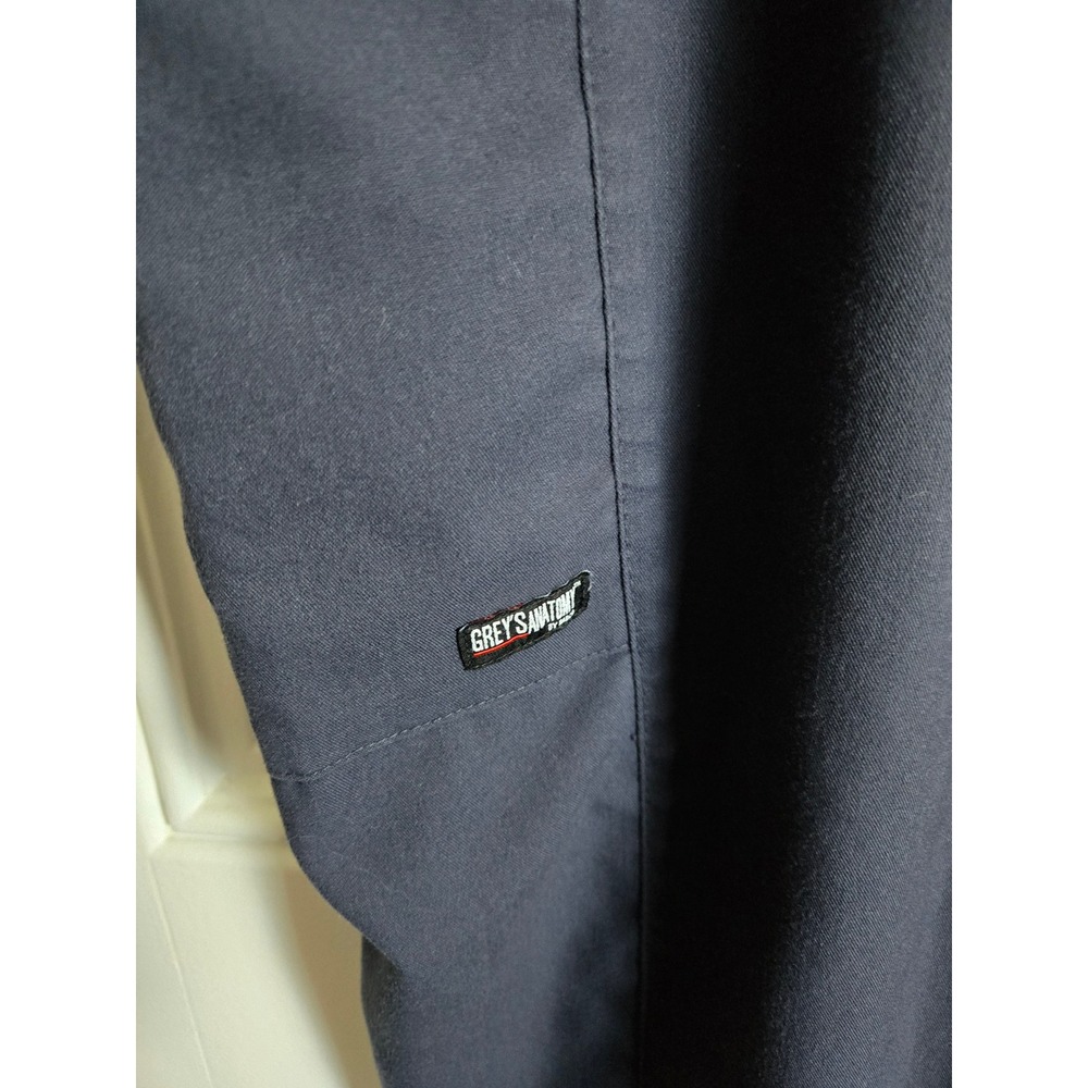 Greys Anatomy by Barco Women XL Spandex Stretch Scrub Pants Charcoal Grey Pocket - Picture 2 of 9